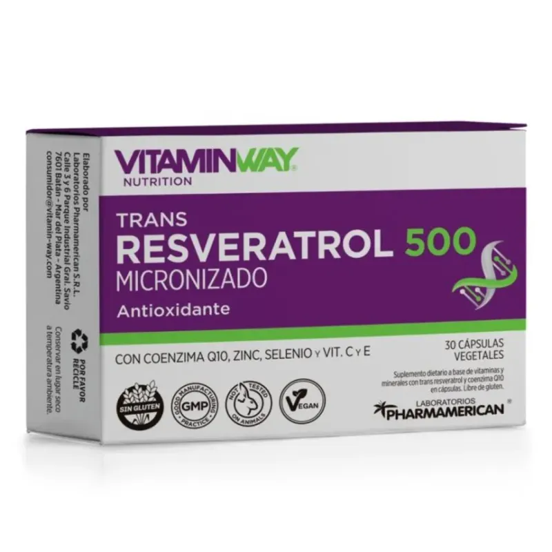 TRANS RESVERATROL 500 VW caps.x 30
