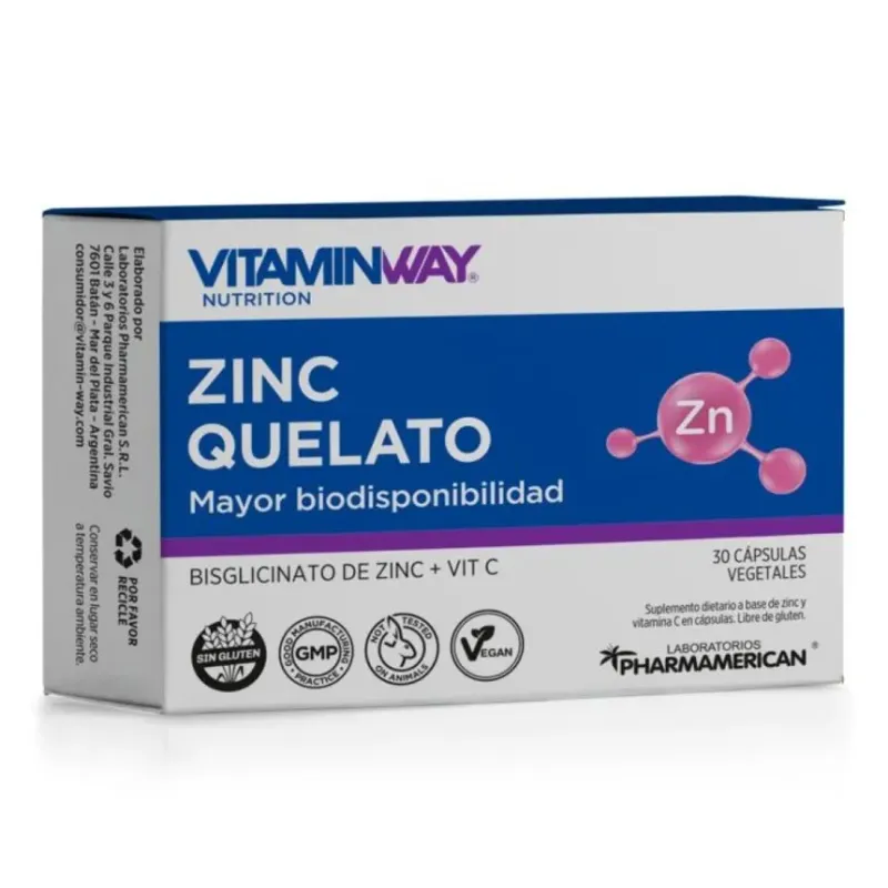 VITAMIN WAY ZINC QUELATO 30 CAP SUP DIE